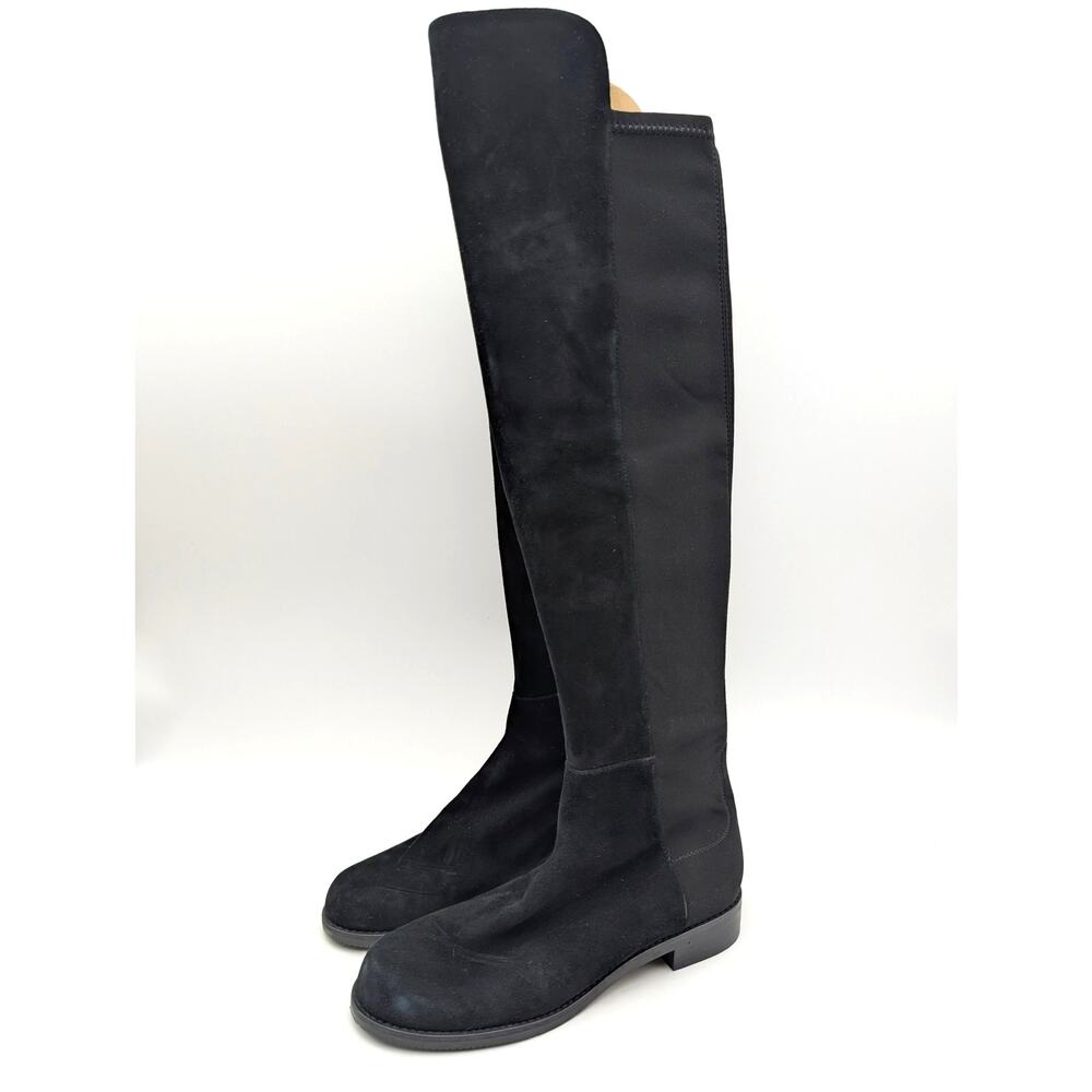 Stuart Weitzman 5050 Over the Knee Boots Women's Black Size US6B EU36.5